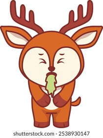 Cute Deer Throwing Up Illustration