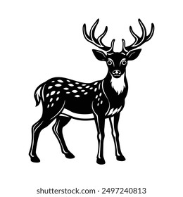 Cute deer vector art illustration
