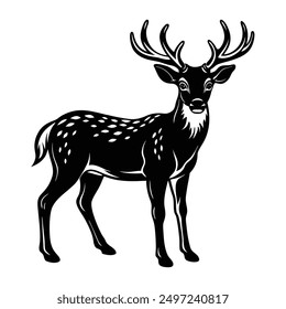 Cute deer vector art illustration
