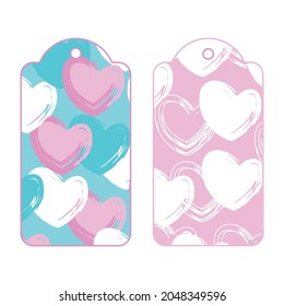 etiquetas de corazón delicadas y lindas 
