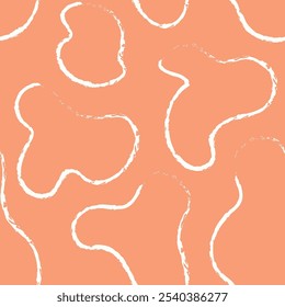 Cute delicate linear abstract shapes pattern