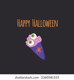 cute delicios food banner for halloween party