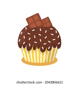Cute köstliche Cupcakes einzeln Vektorklammer Kunst. Cake-Illustration-Design
