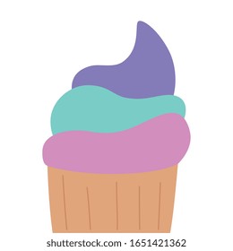 diseño gráfico vectorial de pastelería tierno y delicioso