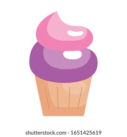 diseño gráfico vectorial de pastelería tierno y delicioso