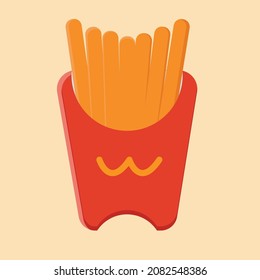 Cute and Delicious French Fries Illustration 