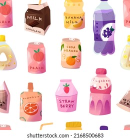 Cute delicious japanese drinks pattern