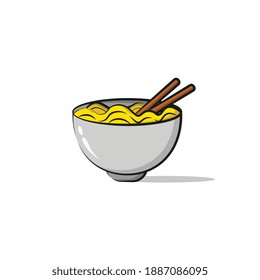 Cute Delicious Noodle Cartoon 3D Icon Unique Vector Design. Format EPS and PNG too. For T-Shirt Design, Logo Design, Sticker and  Etc