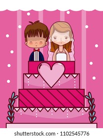 Cute and delicious wedding cake