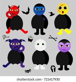 Cute demon in halloween