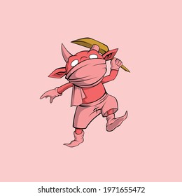 cute demon illustration for commercial use