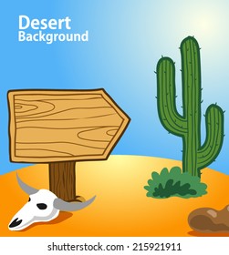 cute desert cartoon landscape background