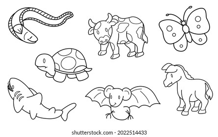 Vector de contorno de animal de diseño de corte 
