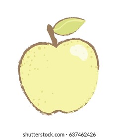 Cute design, apple. Vector flat illustration