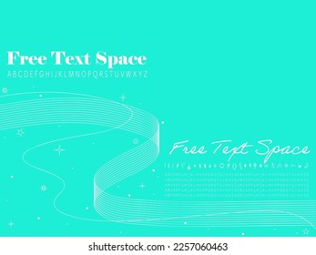 Cute design background with waves and stars, text space available