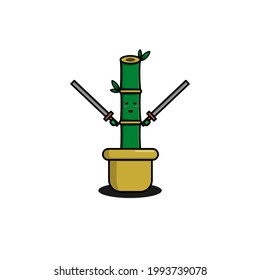 cute design of bamboo,cute style for t shirt, sticker, logo element