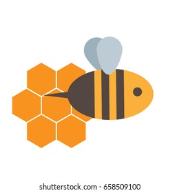 Cute design bee. Vector illustration.