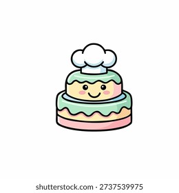 cute design cake vector illustration