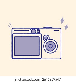Ilustração de câmera digital de design bonito 