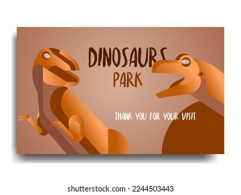 cute design of the dinosaur gift card template