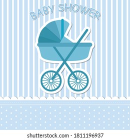 Geräumige Design-Elemente für Baby Dusche Einladung. Vektorgrafik. 