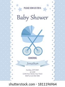 Elementos de diseño para la invitación a la ducha de bebé. Ilustración vectorial. 