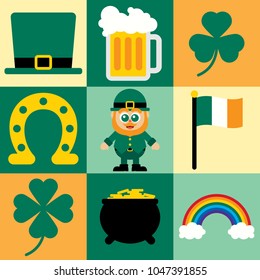 Cute design elements for St. Patrick's Day.