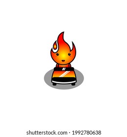 cute design of fire,cute style for t shirt, sticker, logo element