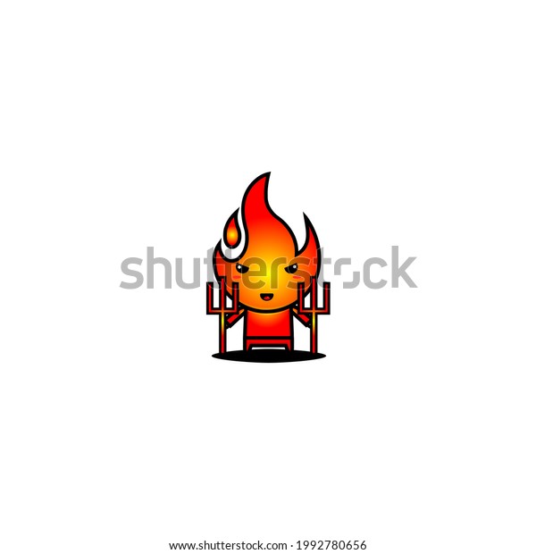 cute design of fire,cute style for t shirt,\
sticker, logo element
