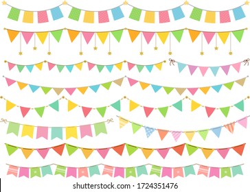 Cute design garland set for spring