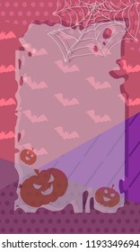 cute design with halloween elements, and a place for an inscription, vector
