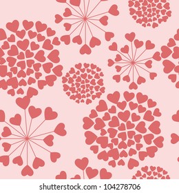 Cute design with hearts seamless pattern