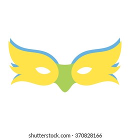Cute Design Mardi Gras carnival mask. Vector Illustration. Flat Style.
