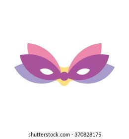 Cute Design Mardi Gras carnival mask. Vector Illustration. Flat Style.