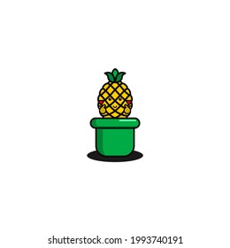 cute design of pineapple,cute style for t shirt, sticker, logo element