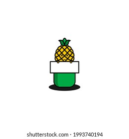 süßes Design der Ananas, süßer Stil für T-Shirt, Aufkleber, Logo-Element