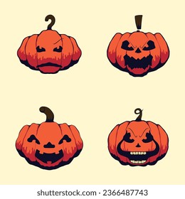 cute design pumpkin vector art