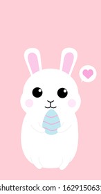 A cute design of rabbit and the egg