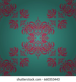 Cute design template. Ornamental vignette for wedding invitations, business card, certificate, logo template. Vector circle purple, blue and red grid and elements.