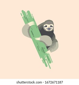 cute design vector of paw on the green tree 