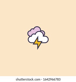 Cute design of weather icon in flat design style