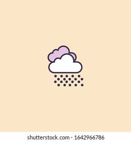Cute design of weather icon in flat design style
