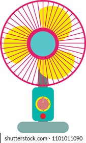 Cute Desk Fan Vector in flat style