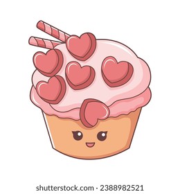 Cute Dessert Character Design Illustration
