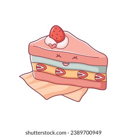 Cute Dessert Character Design Illustration