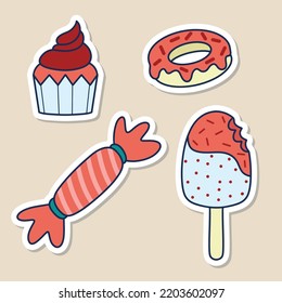 Cute Dessert Stickers Pack illustration