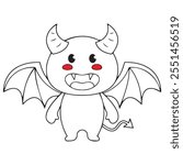 Cute Devil Vector - Playful and Adorable Cartoon Design