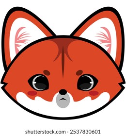  Cute Dhole with Red Fur. It was drawn by vector. No AI. 