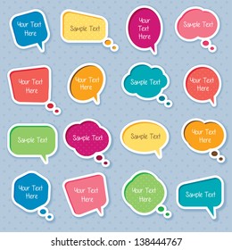 Cute dialog box digital clip art