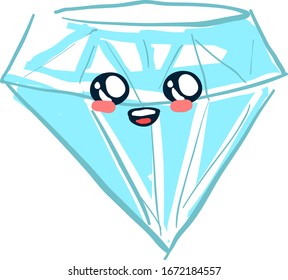Diamantes, ilustración, vector sobre fondo blanco.